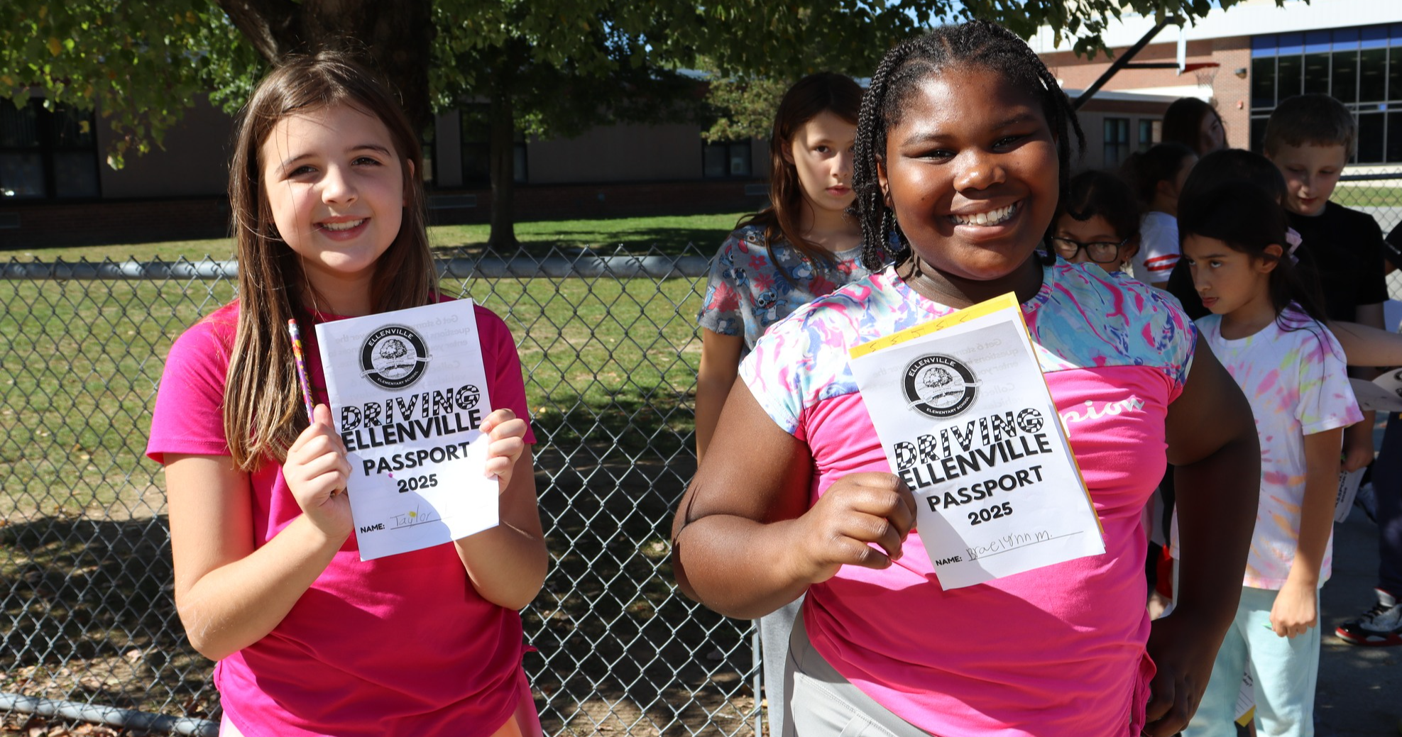 Two students outside