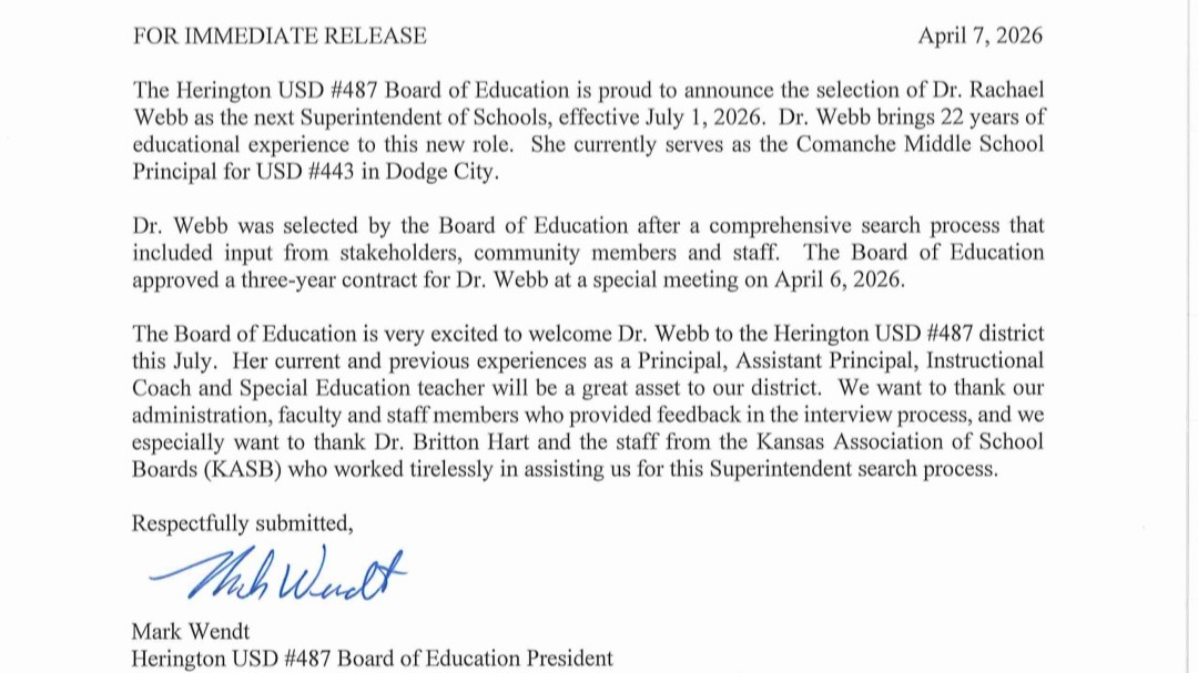 Press Release Superintendent