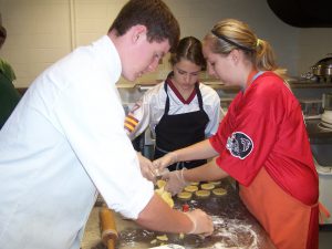 students making cookies