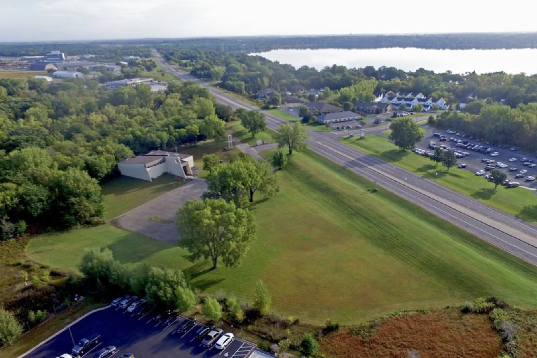 aerial view of school