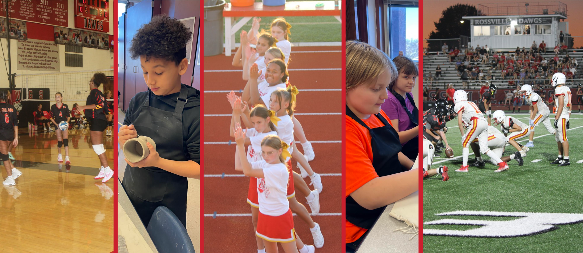 photo collage featuring AMS students