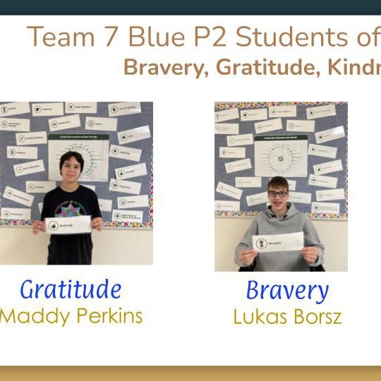 Team 7 Blue P2 Students of the Month