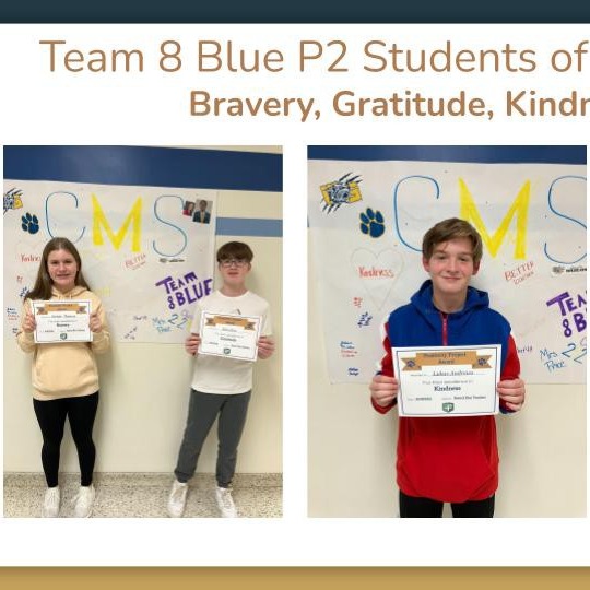 CMS Team 8 Blue P2 Students of the Month