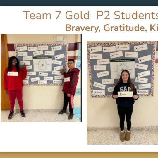 CMS Team 7 Gold P2 Students of the Month