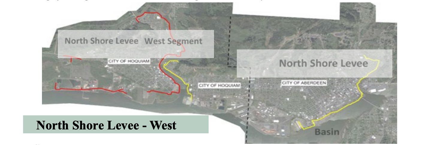 map of the north shore levee and west segment projects