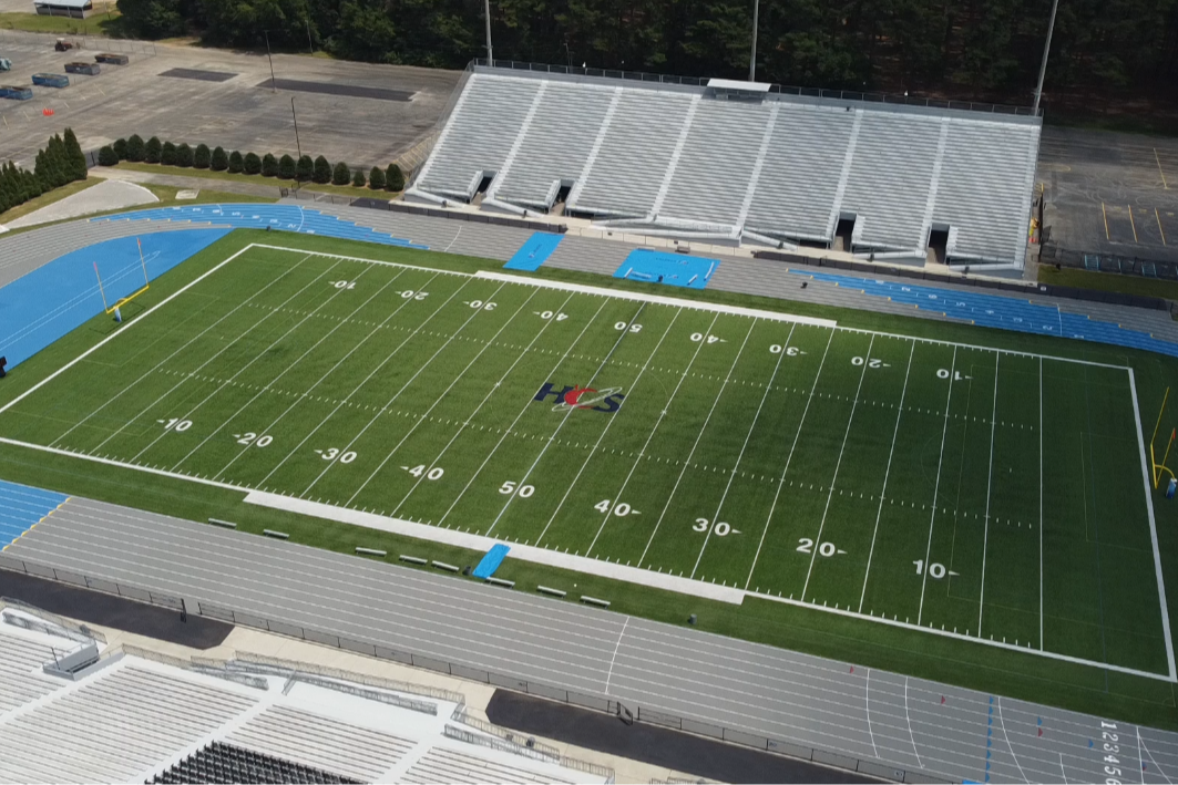 View of the football field at Milton Frank