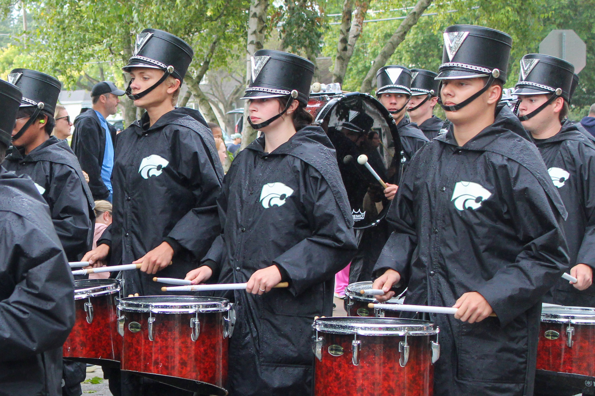 drumline for Plainfield High School-Central Campus marching