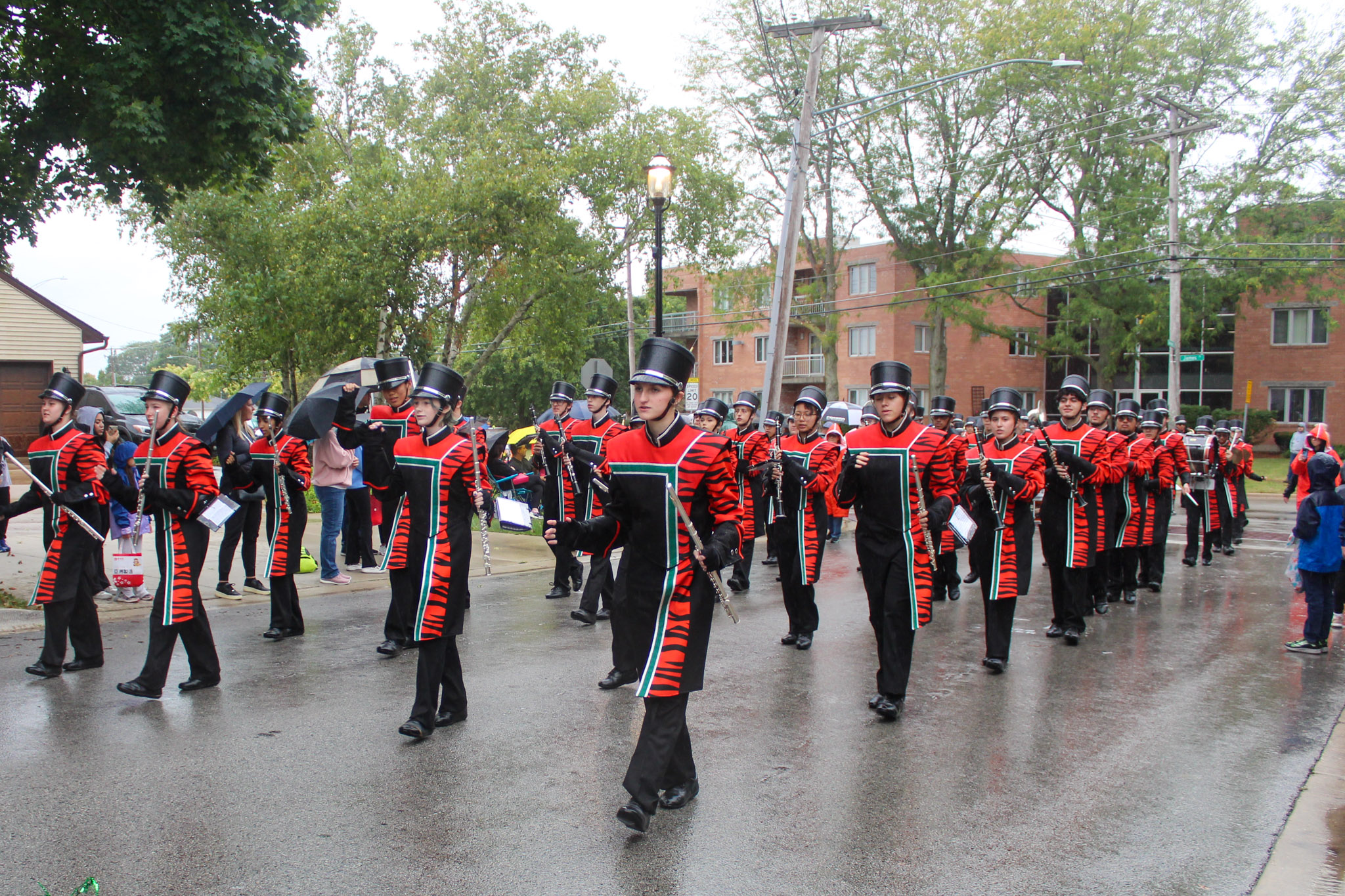 Plainfield East High School Band marching