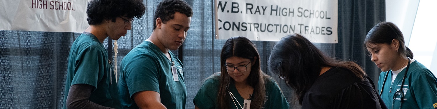 students in scrubs