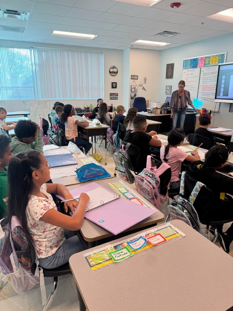 Math Classrooms working hard
