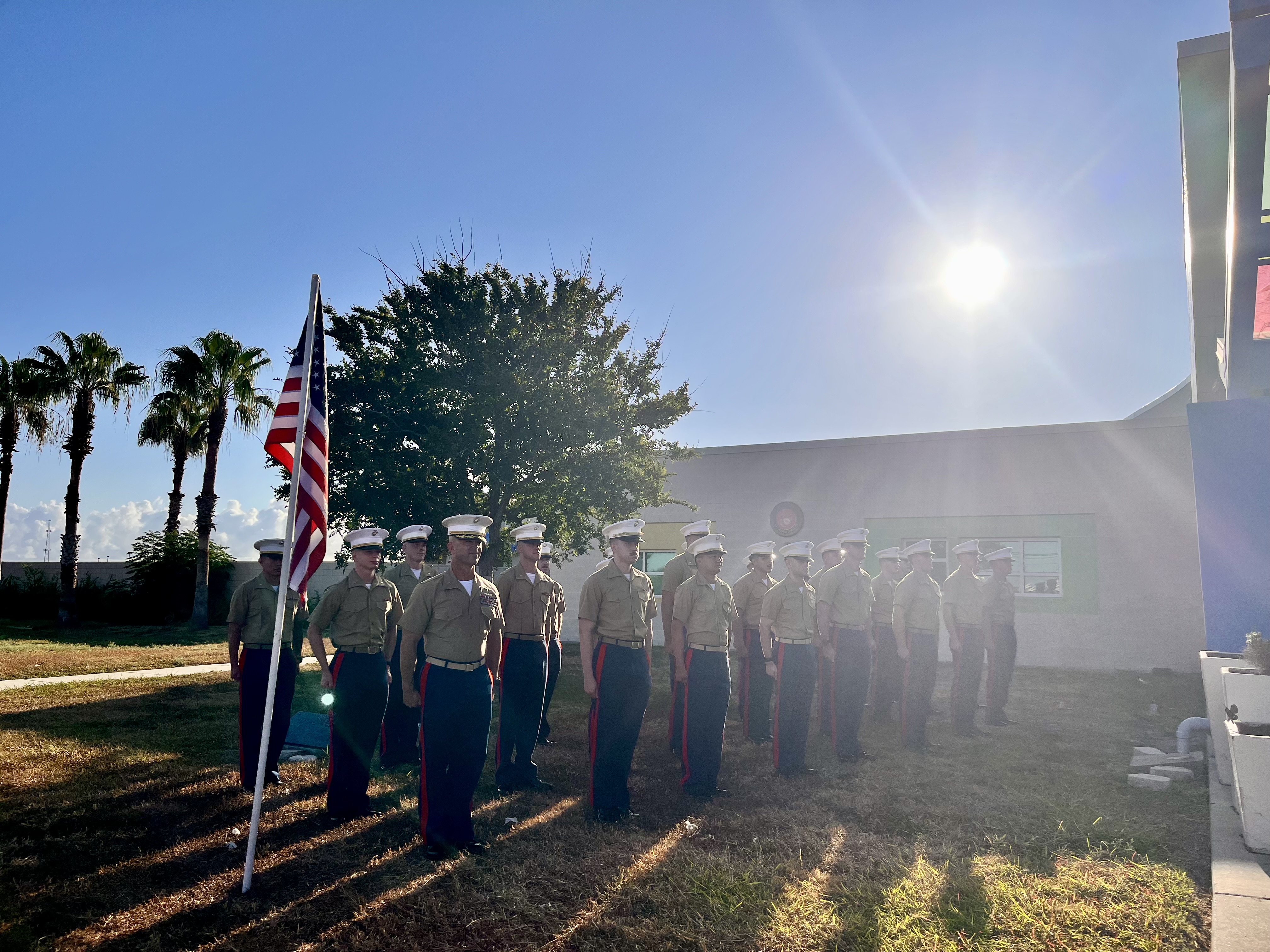 Marines at Flag Raising Ceremony