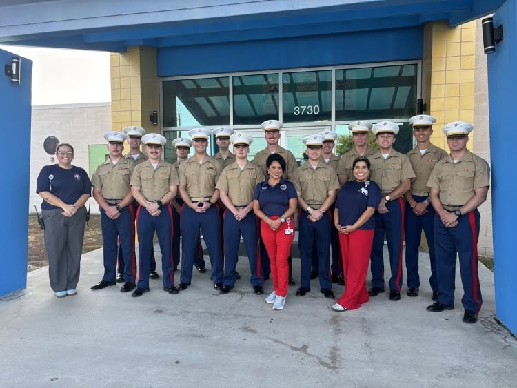 1st Day of School - U.S. Marines Welcome Students and Staff