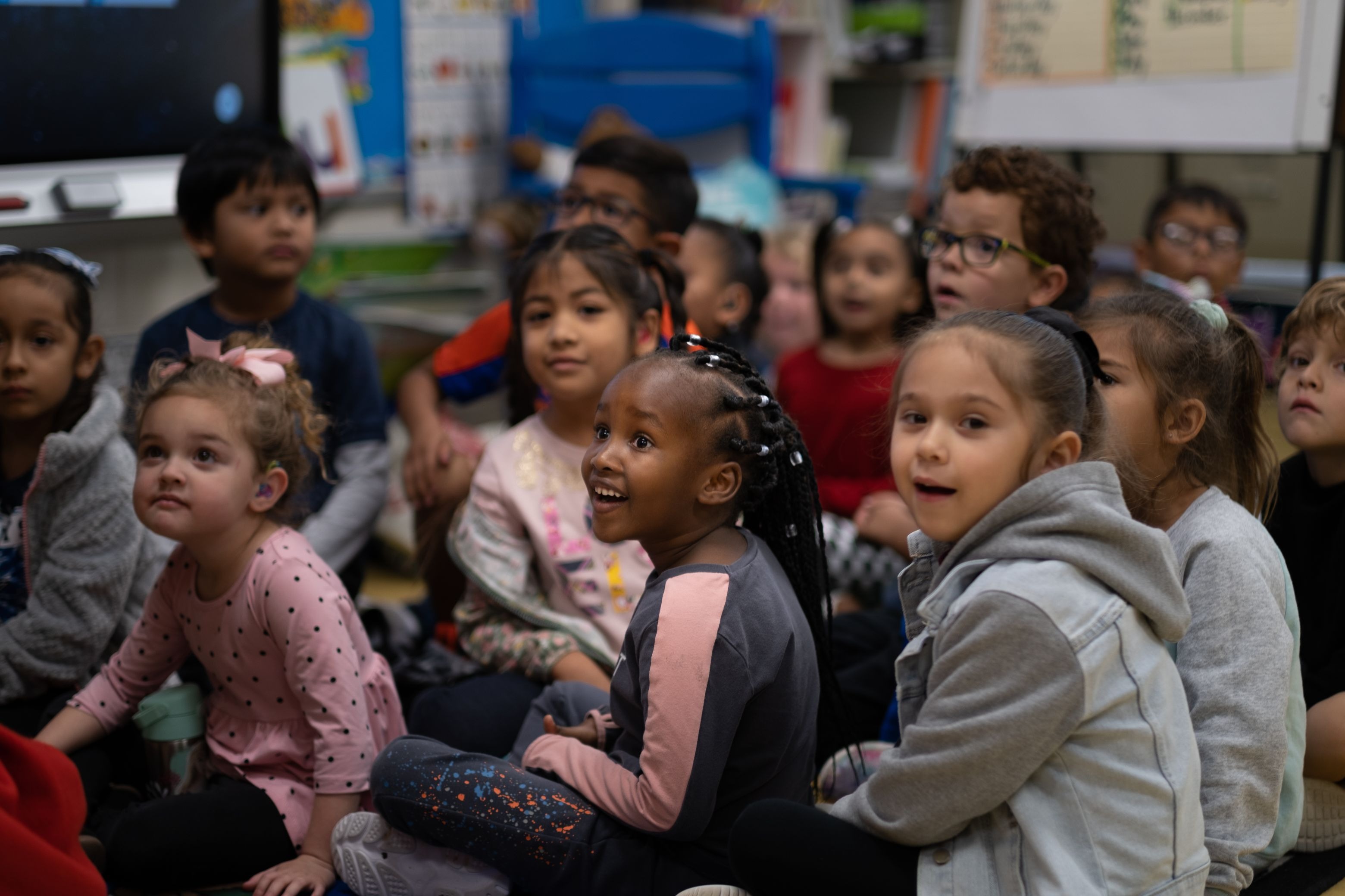 students sitting in classroom