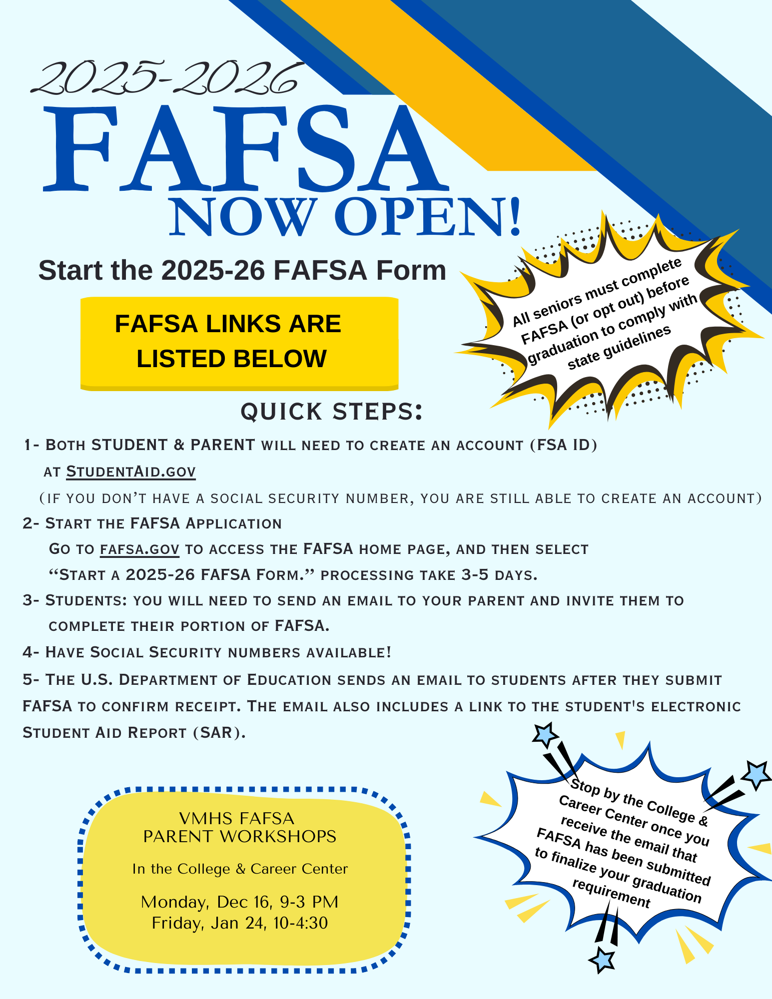 FAFSA Now Open