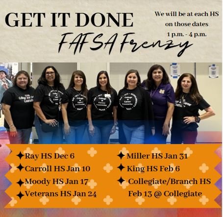 FAFSA Frenzy Dates