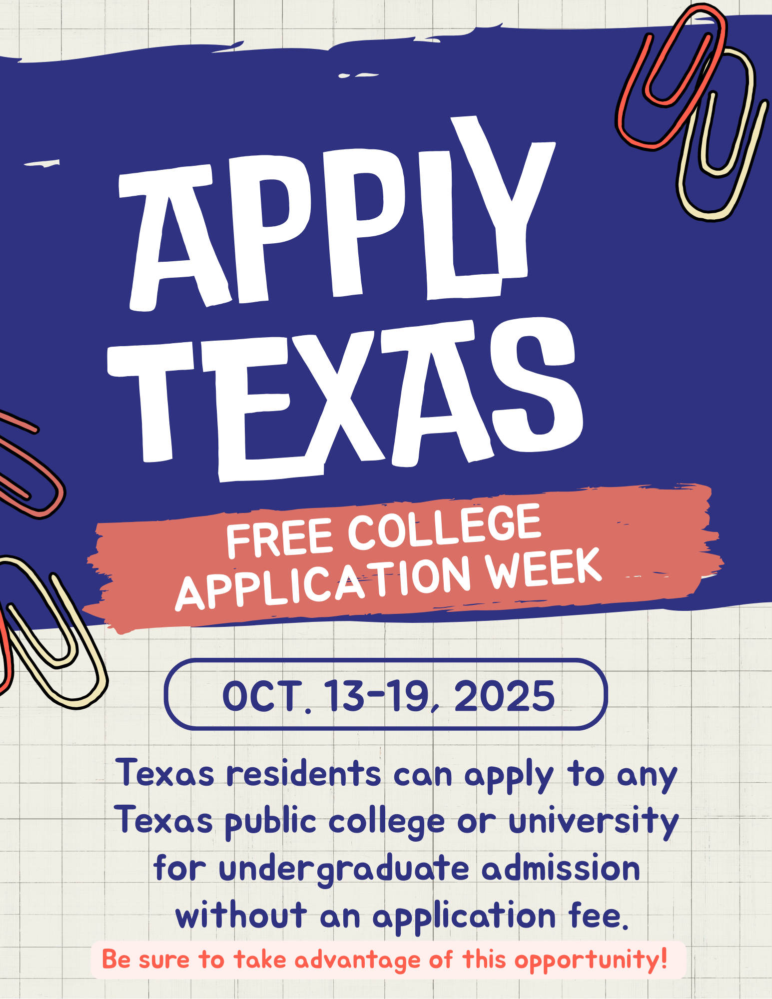 Apply Texas Free App Fee