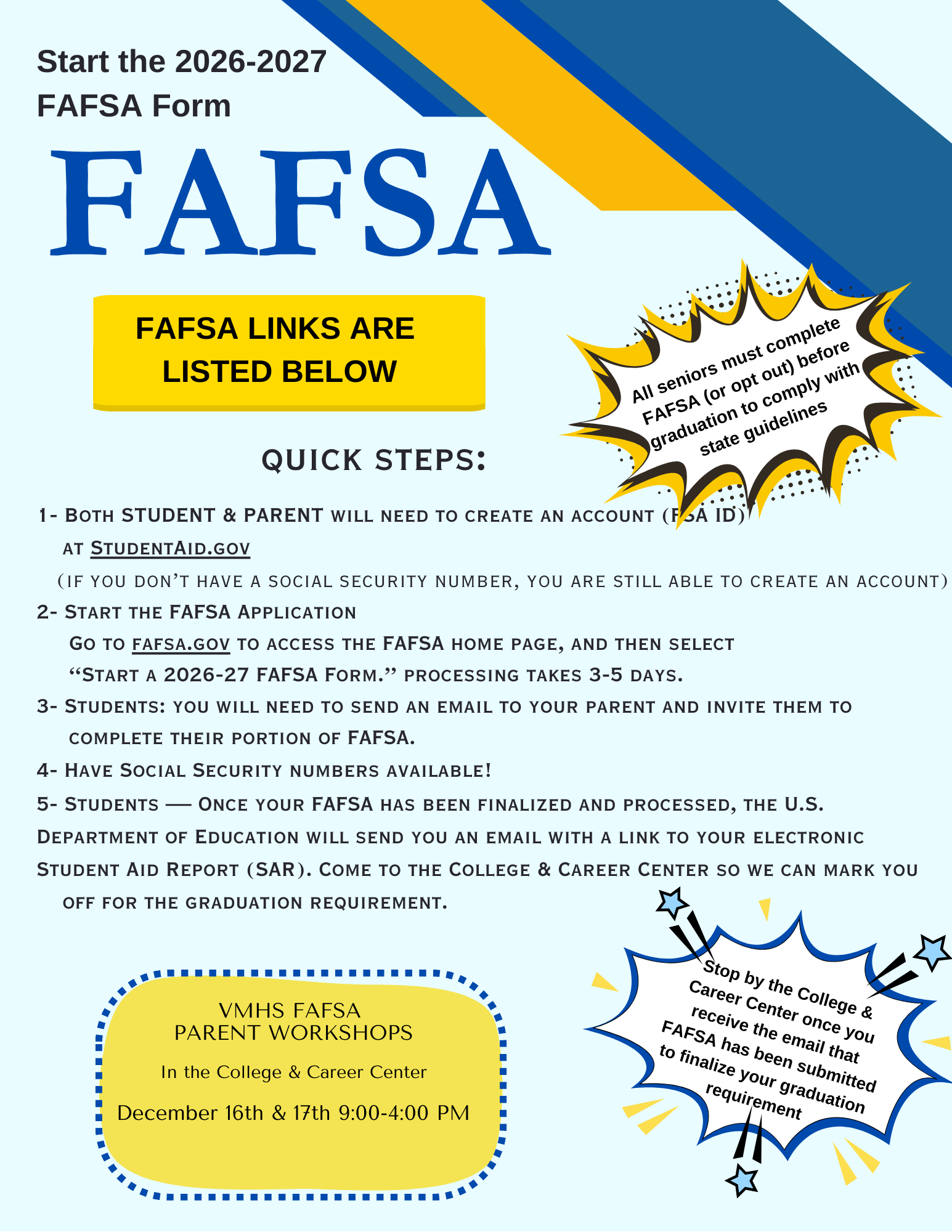 FAFSA Quick Steps