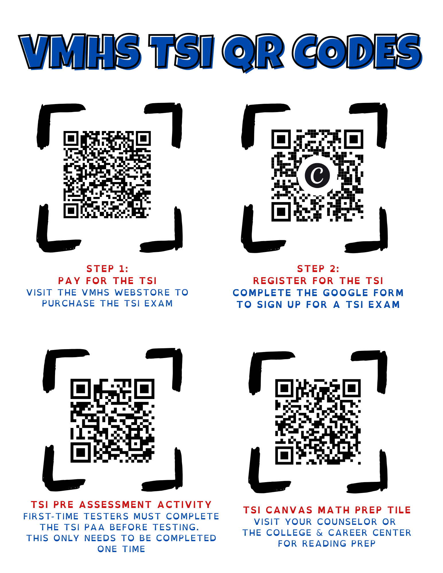 TSI Fall 26 QR Codes