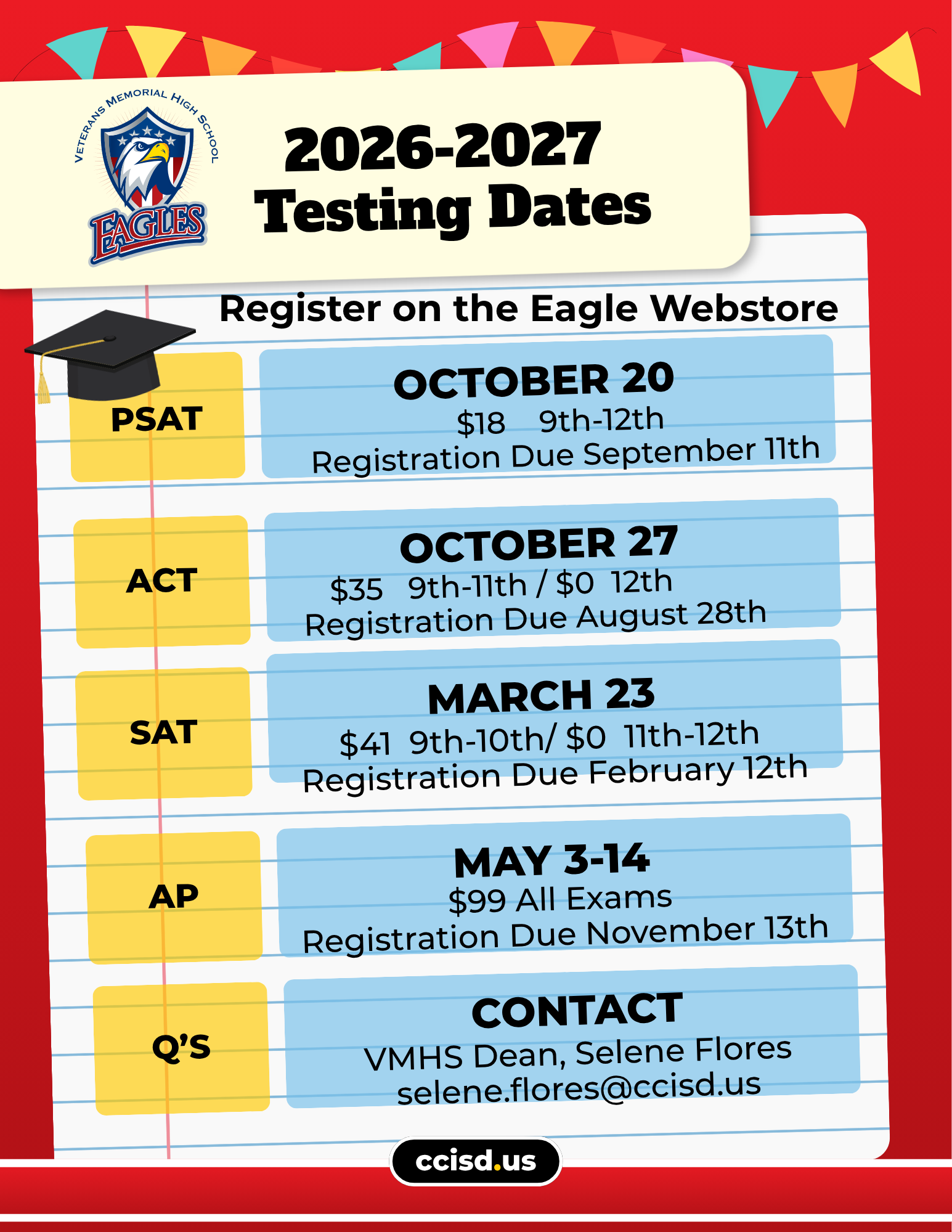 2026-2027 Testing Dates