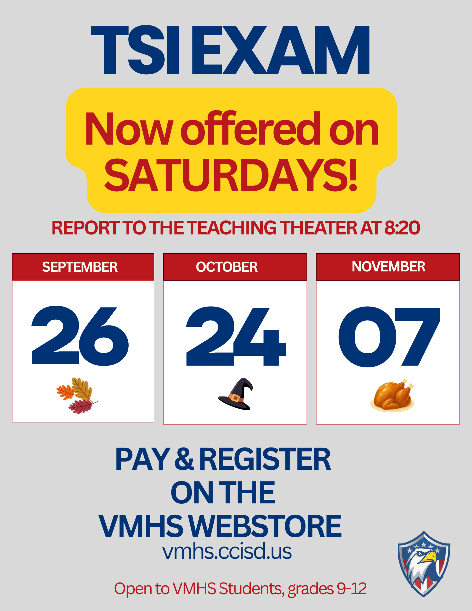 TSI Saturday Dates