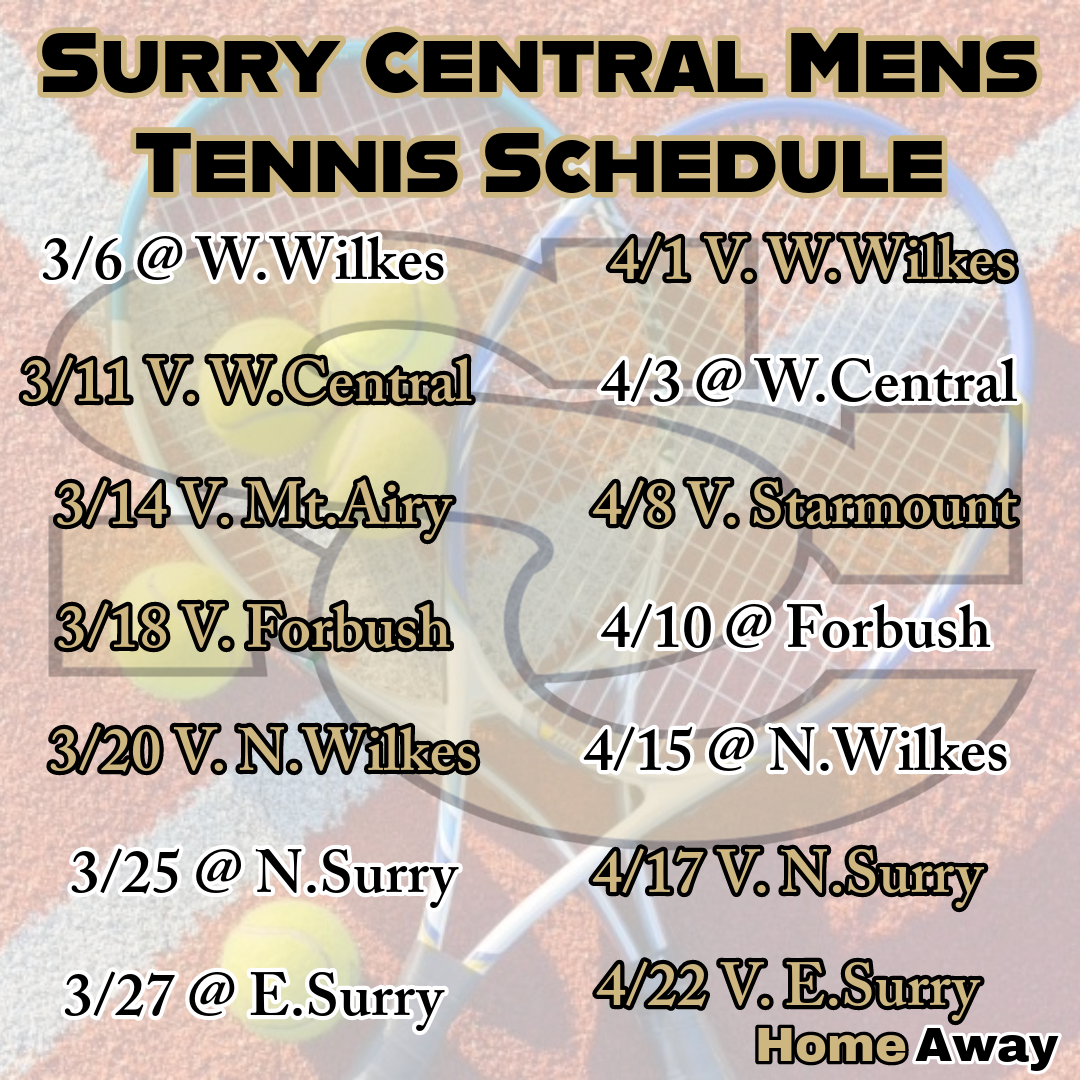 Tennis Schedule