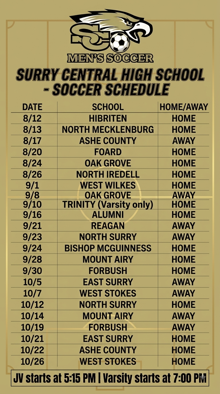 Soccer Schedule