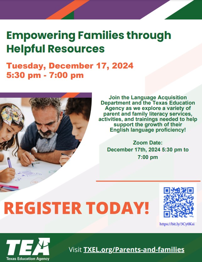 English Parent Info Meeting Flyer