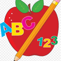 Apple, ABC, pencil, 123