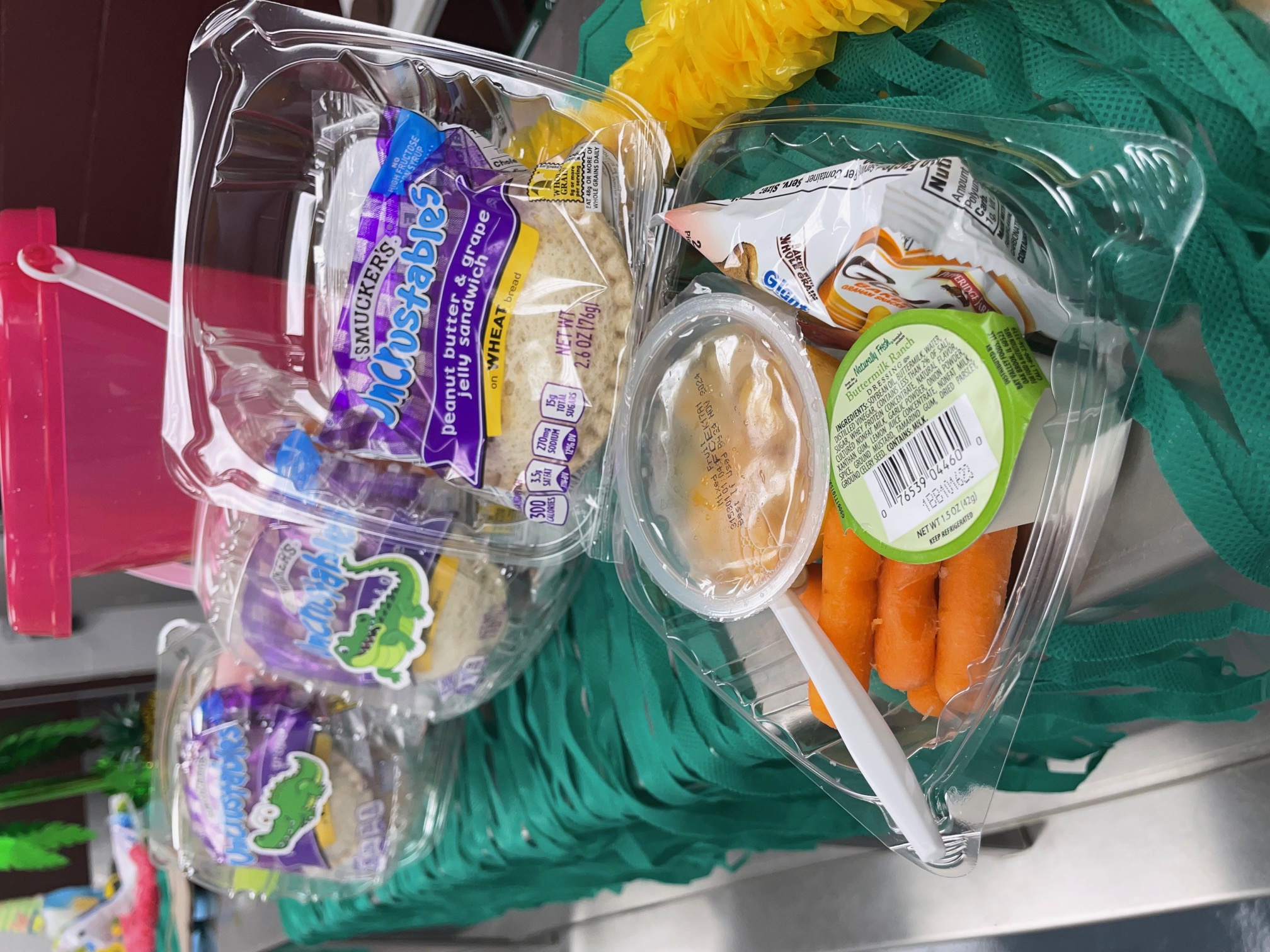 Sandwich and snacks
