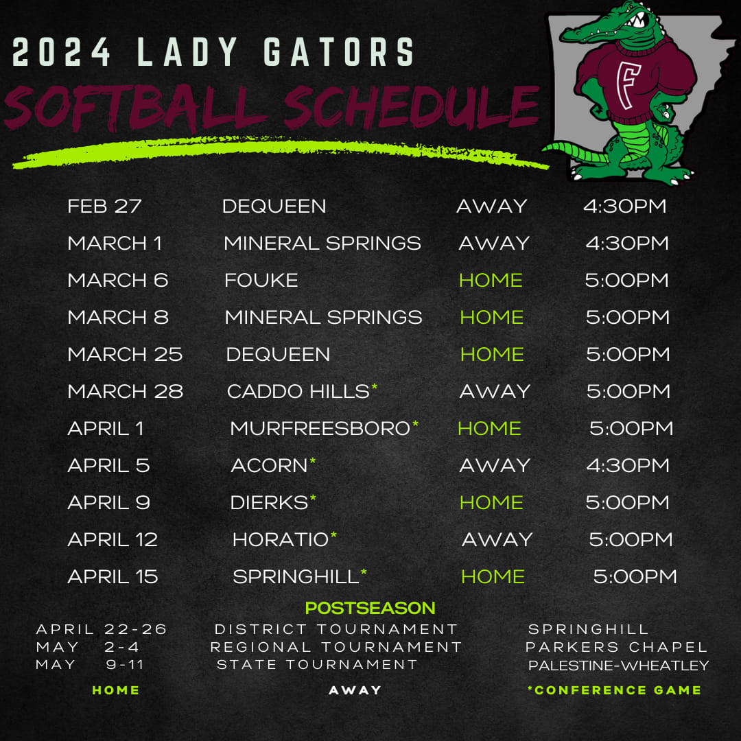 Softball Schedule