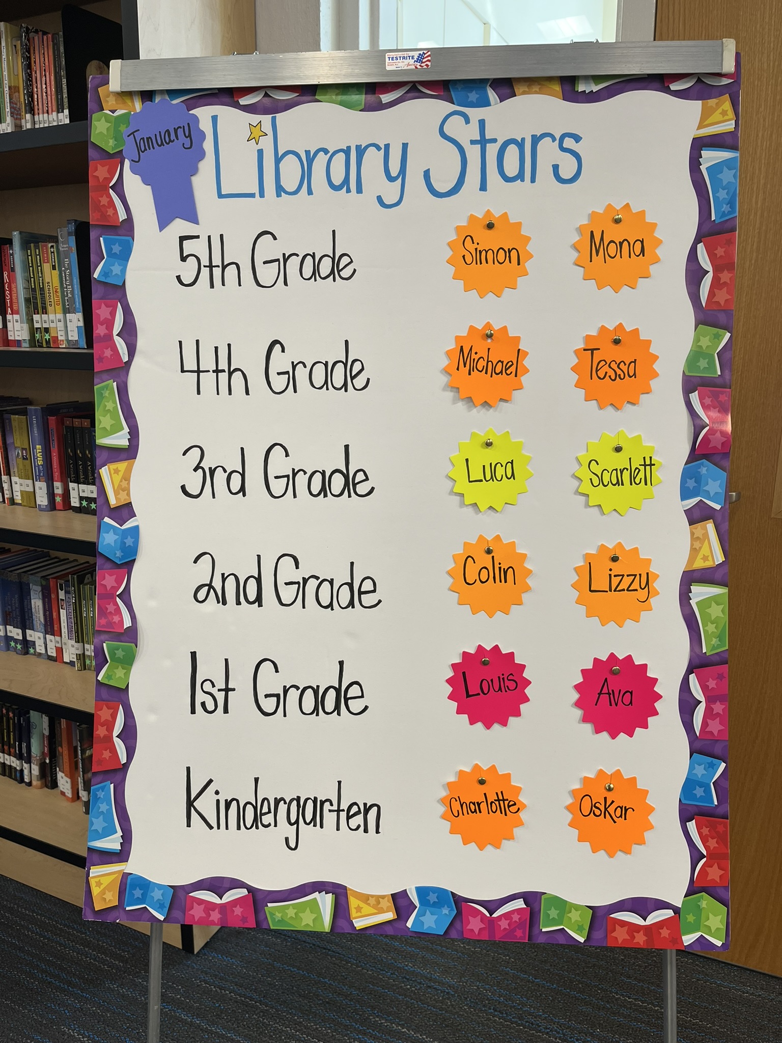 January Library Stars