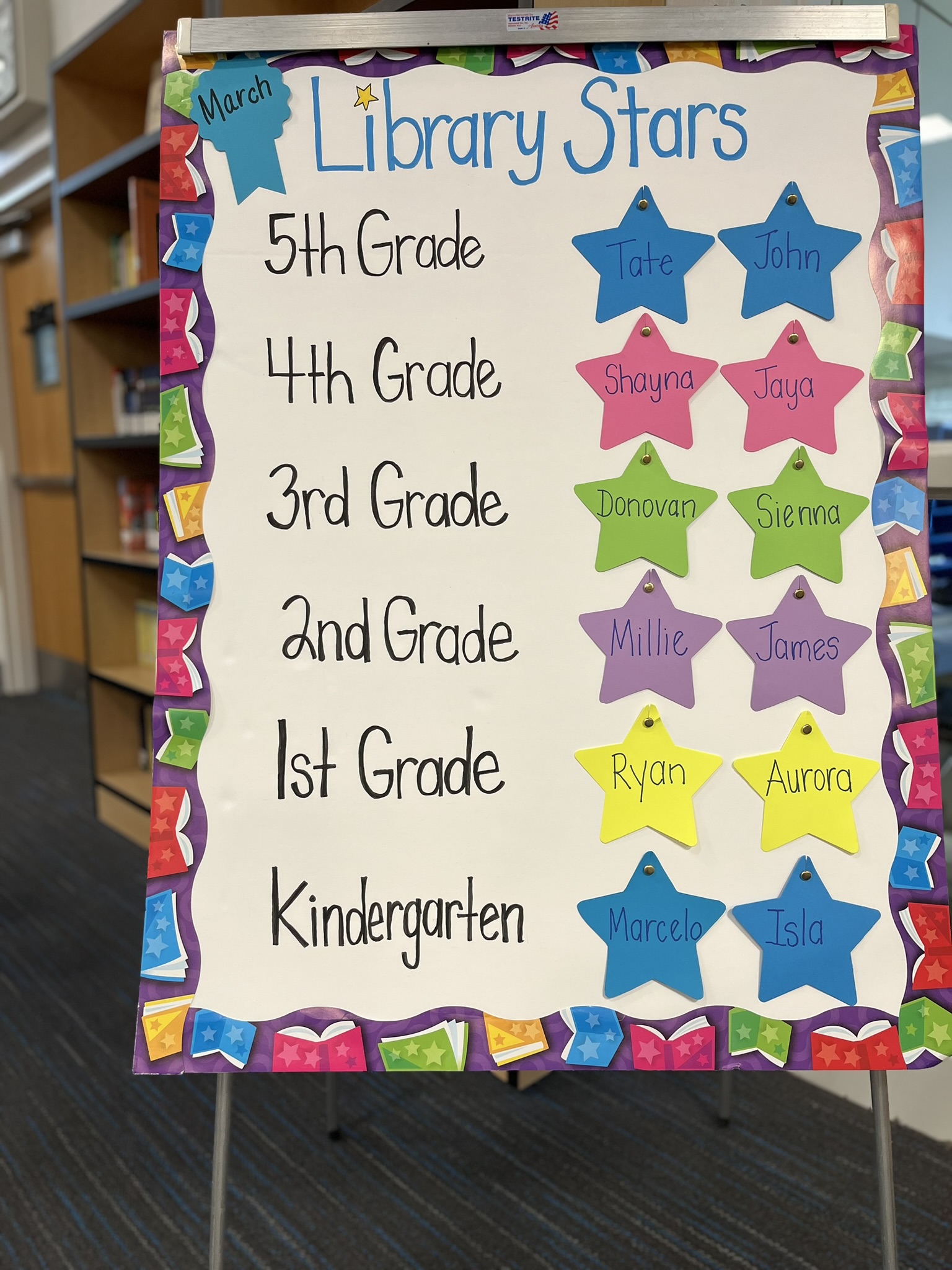 March Library Stars
