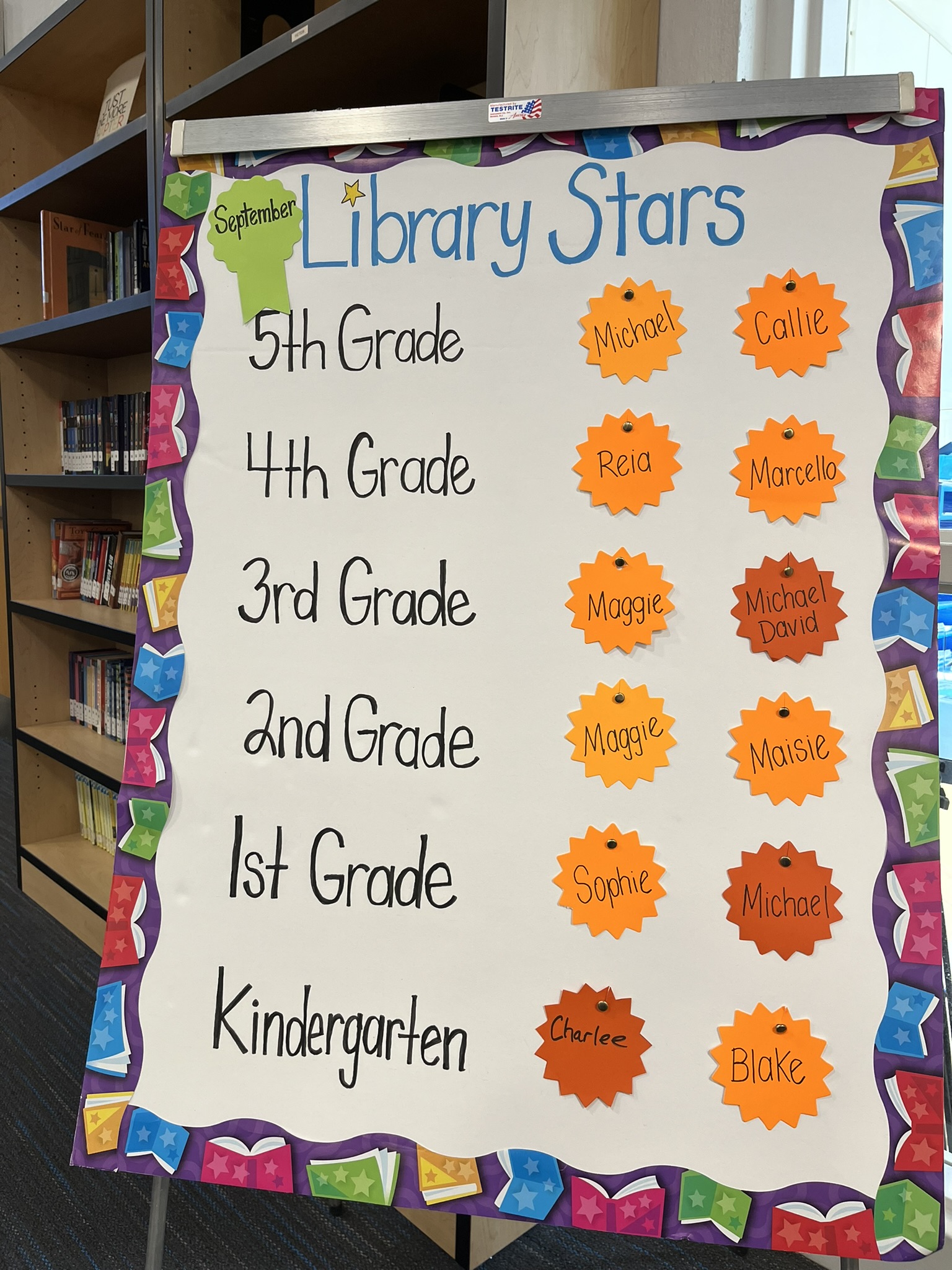 September Library Stars