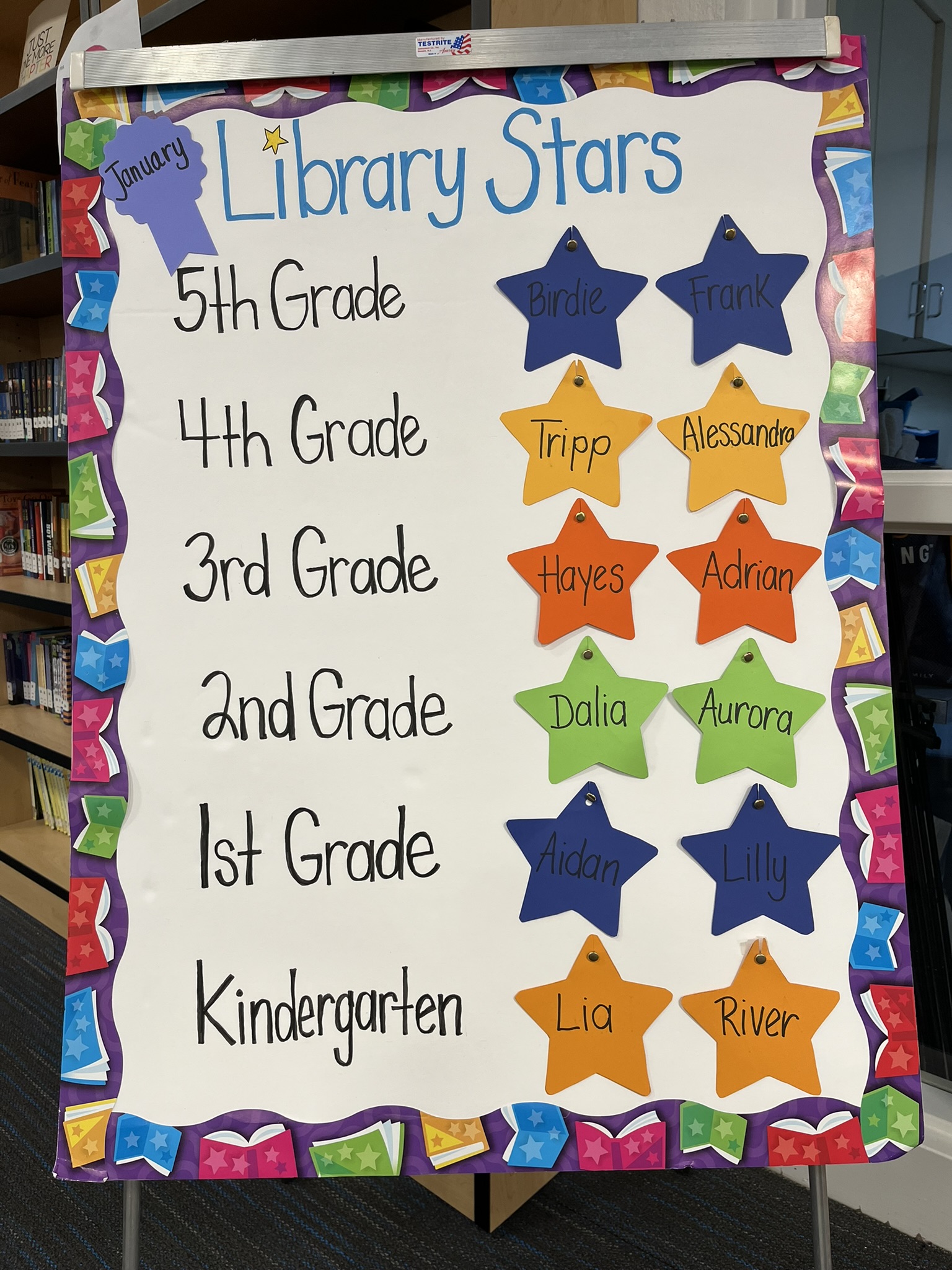 January Library Stars