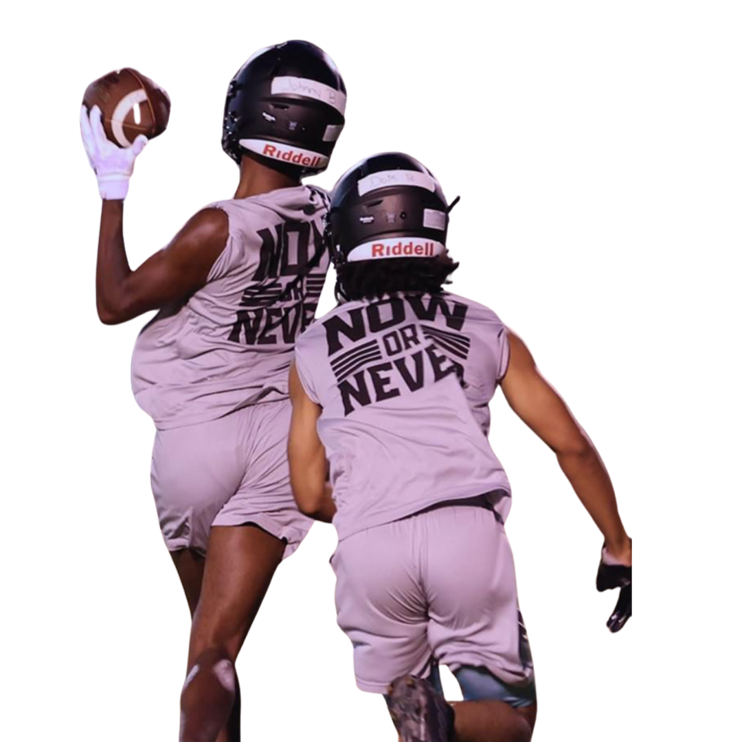 Saginaw United Football Players at practice.