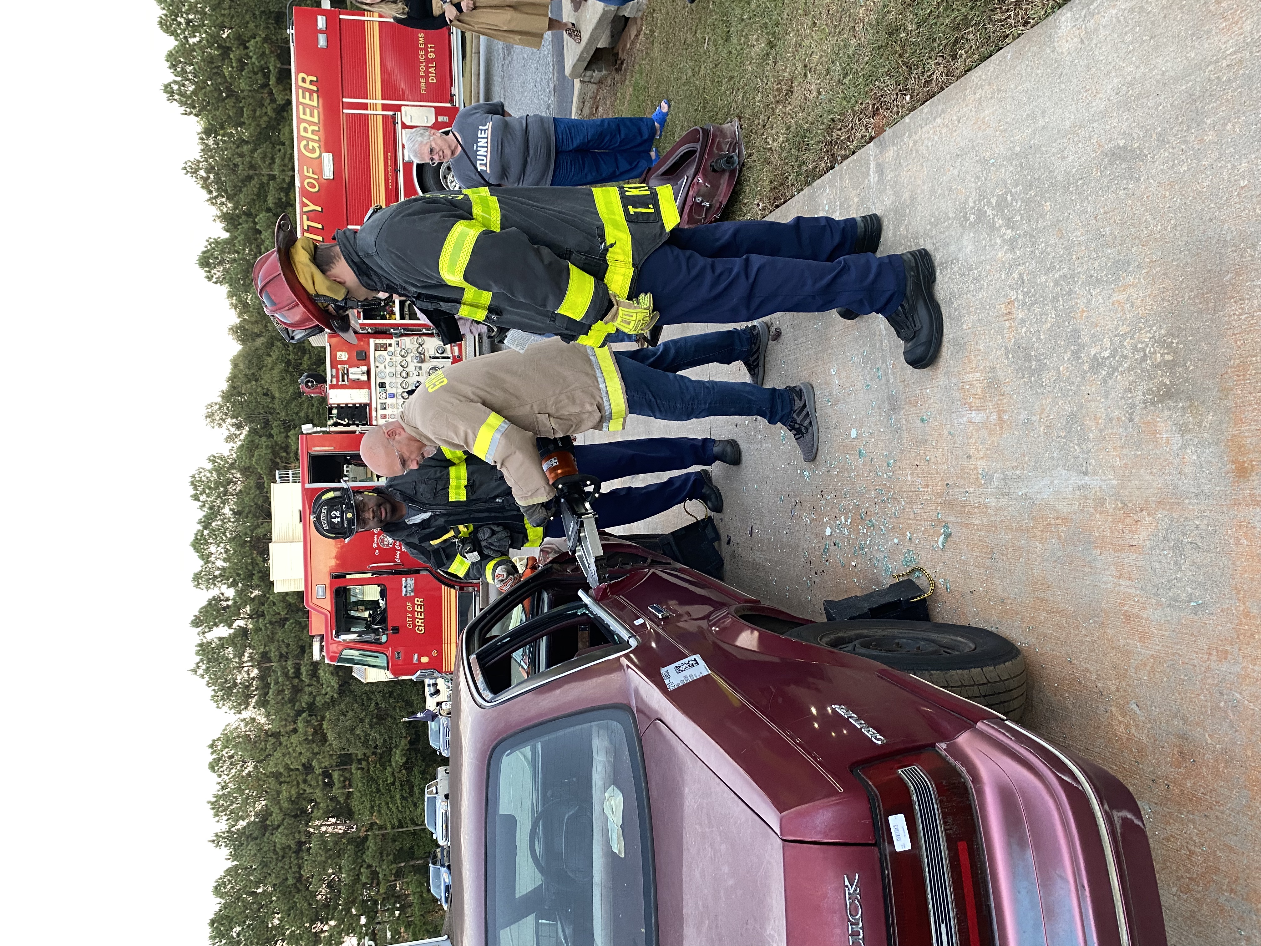 firefighters using jaws of life