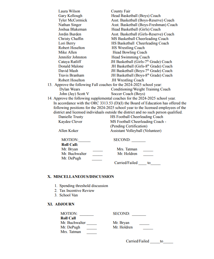 School Board News Zane Trace Local Schools