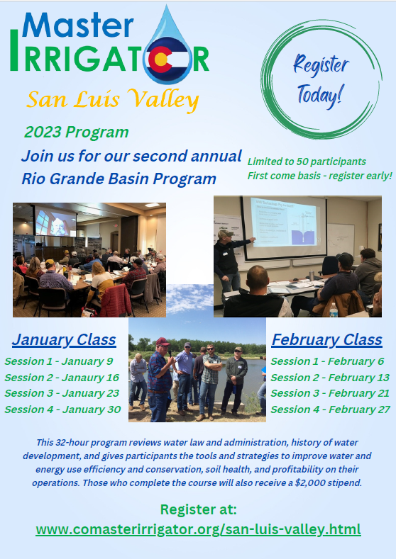 San Luis Valley 2023 Program flyer