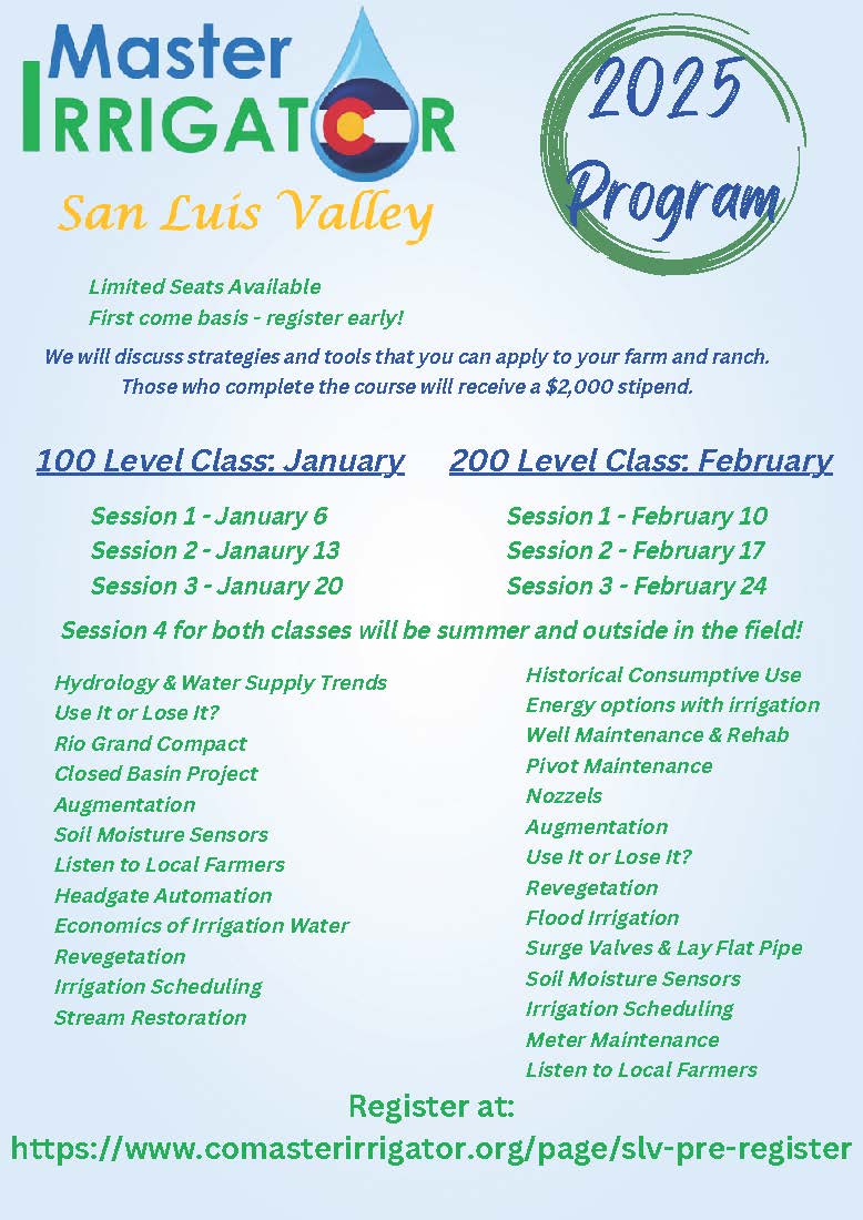 COMI San Luis Valley Program Dates