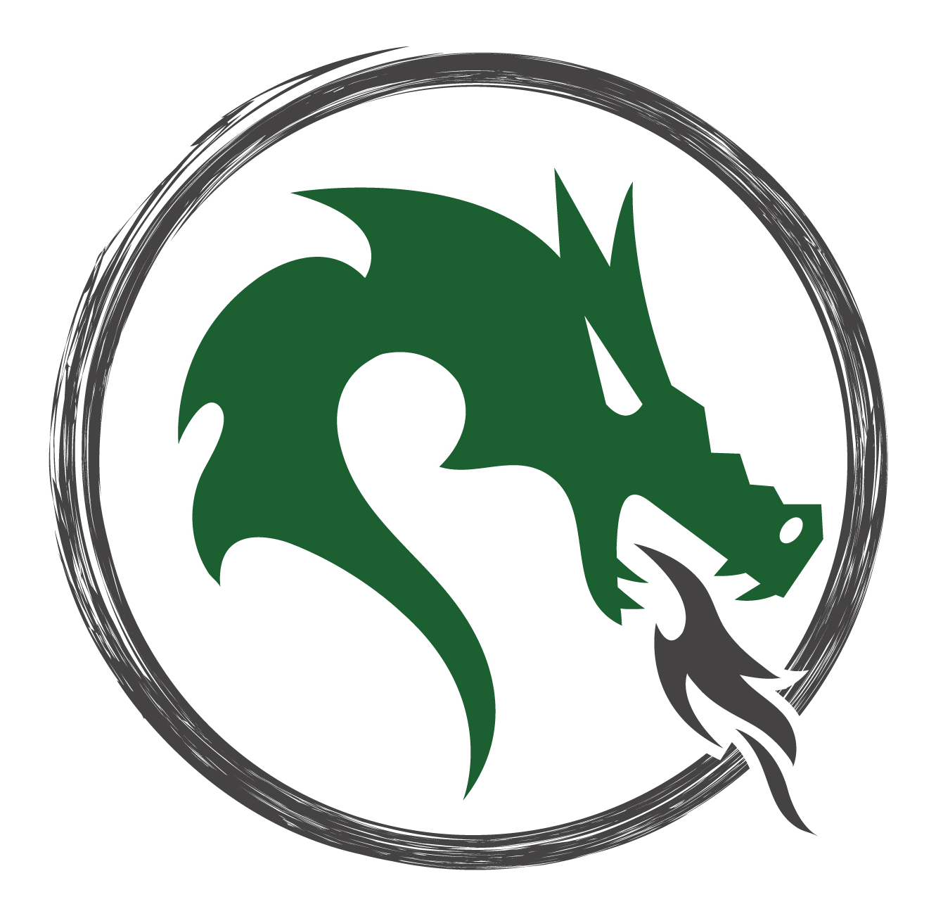 green dragon in gray circle