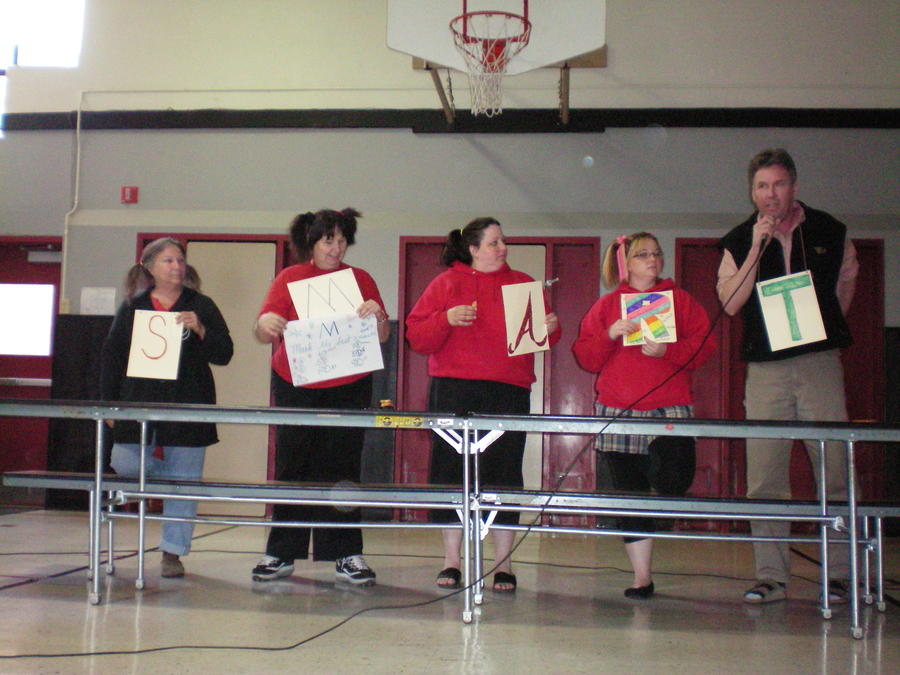 Photo of the staff doing an activity.