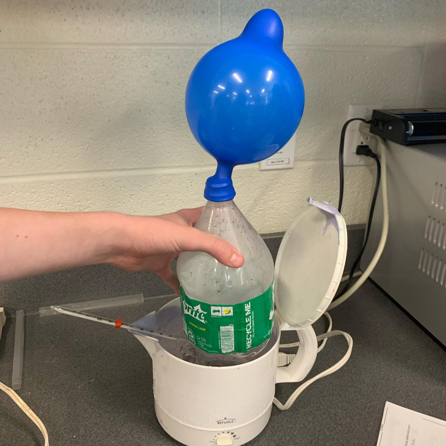 stem activity with balloon and bottle