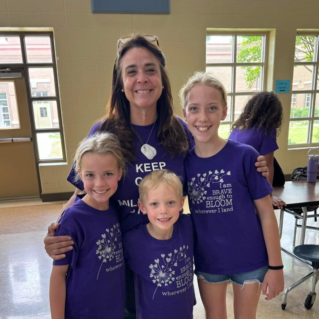 Teacher with students