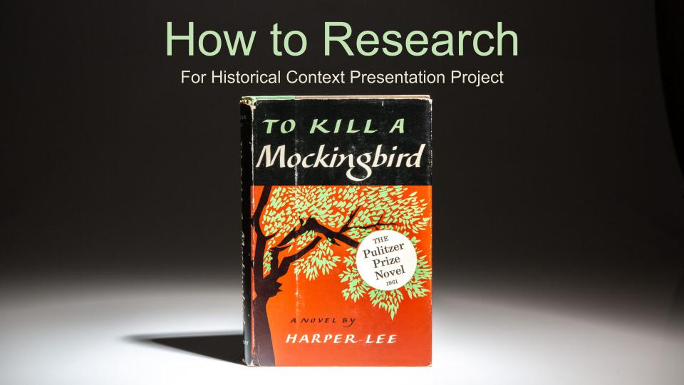 To Kill a Mockingbird