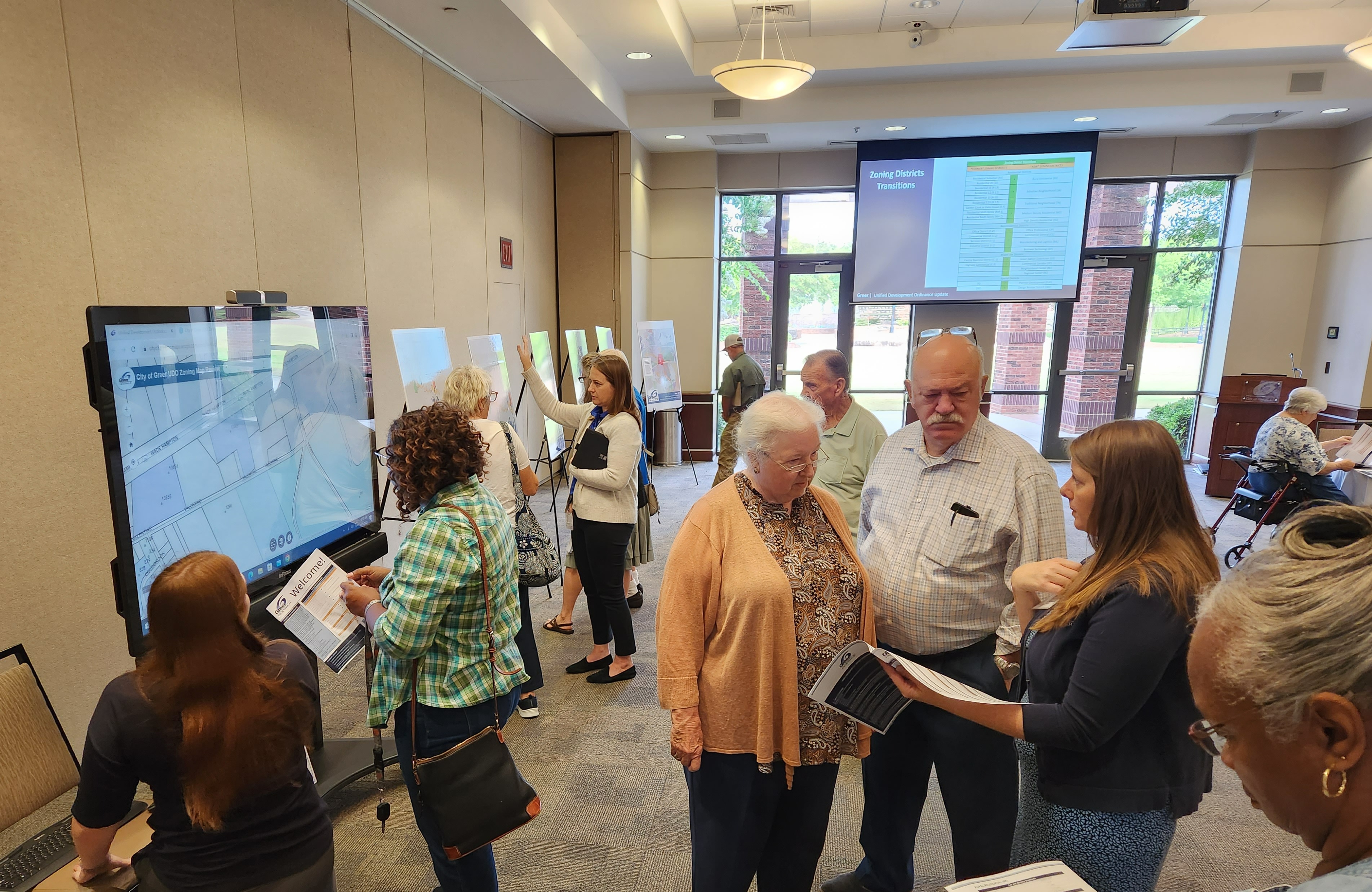 planners at a public meeting