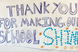 Thank you for making our shcool shine sign 