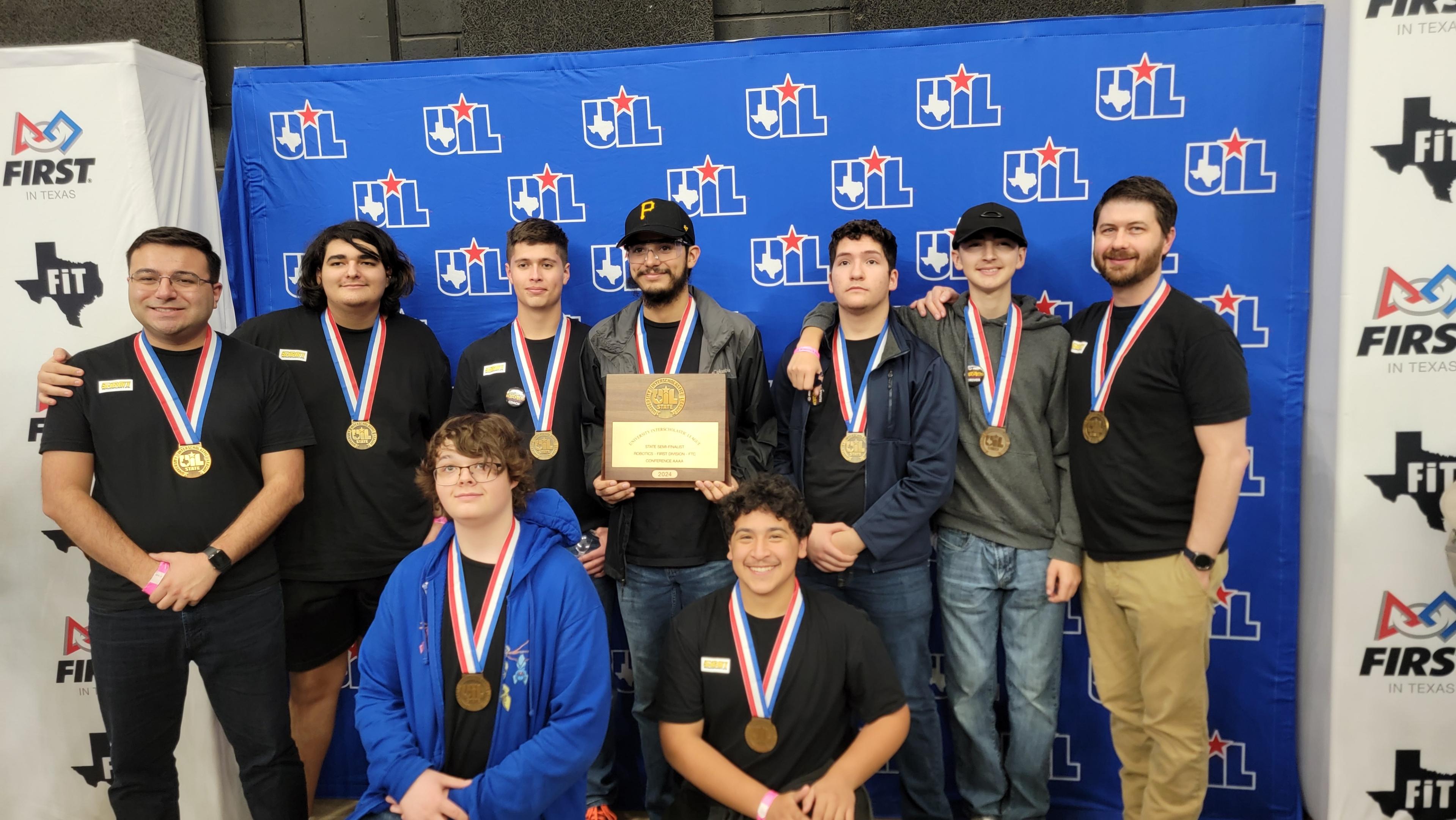 Robotics Team with third place state meet medals