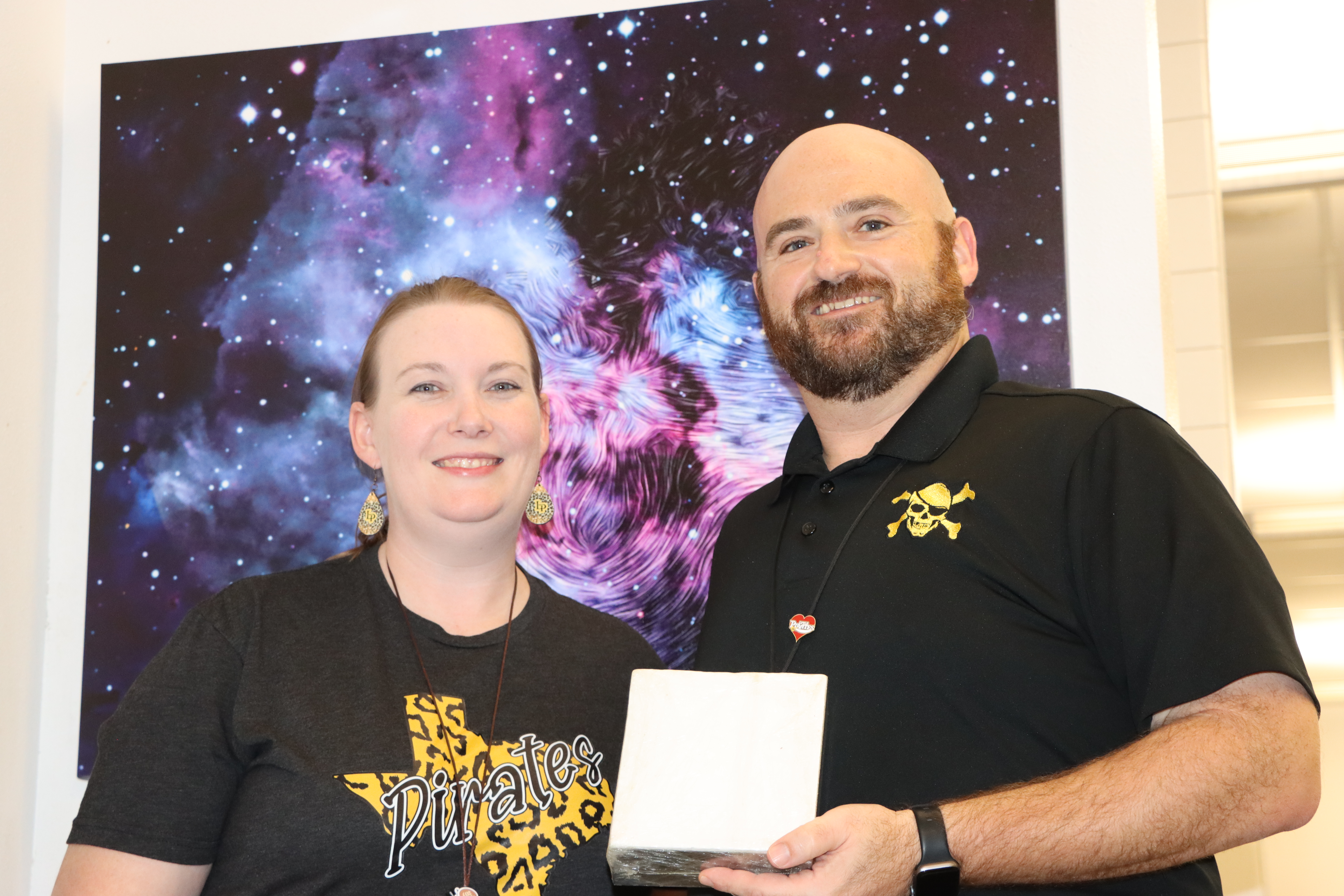 Shaun and Courtney Leverton both work at Lytle Junior High