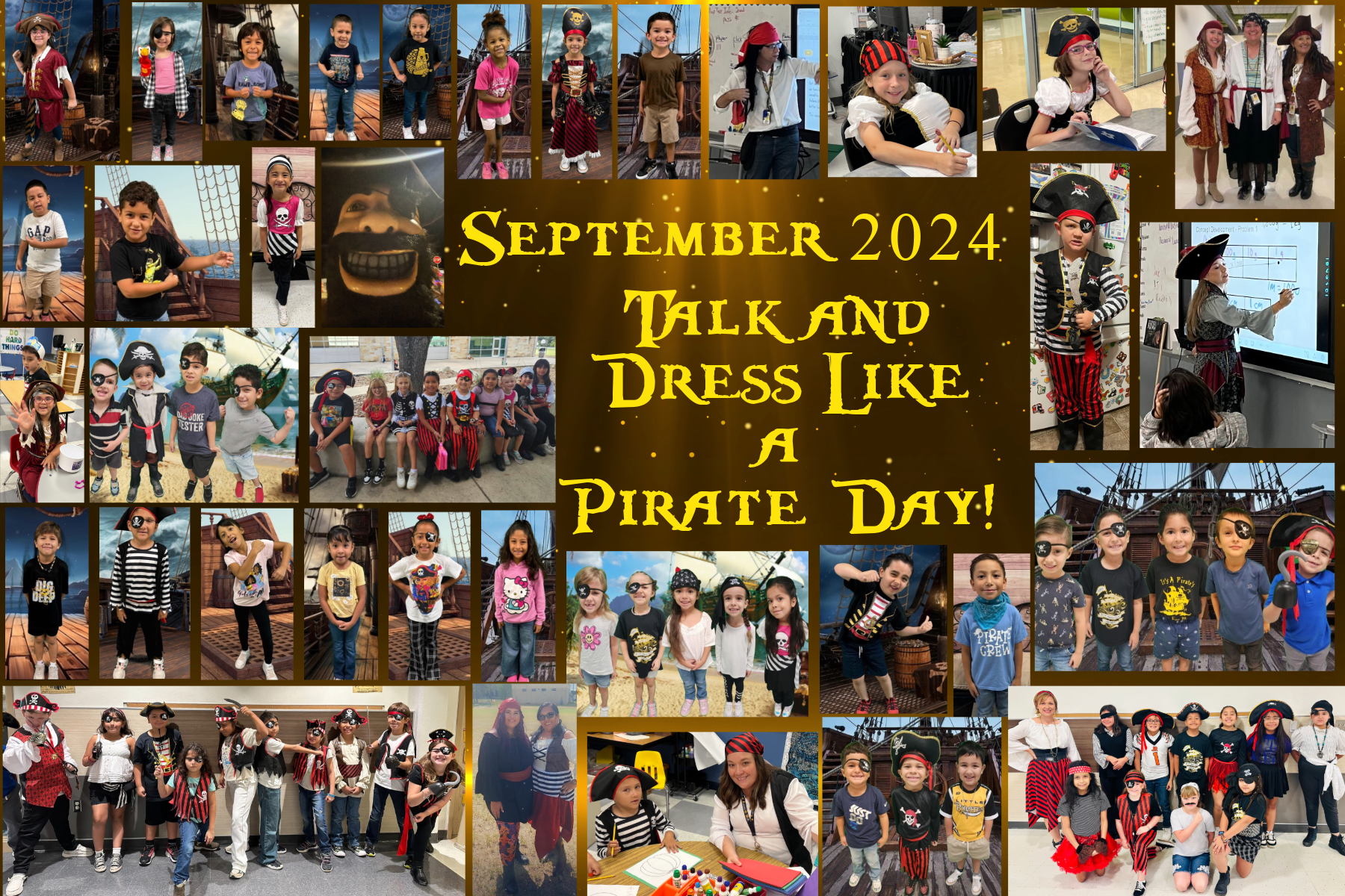 Every year, staff and students celebrate Talk and Dress Like a Pirate Day