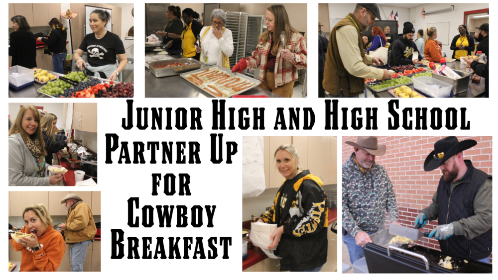 Junior High and High School Partner Up for Cowboy Breakfast